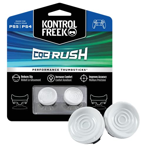 KontrolFreek FPS Freek CQC Rush für Playstation 4 (PS4) und Playstation 5 (PS5) Controller | Performance Thumbsticks | 2 Mid-Rise Concave | Weiß von KontrolFreek