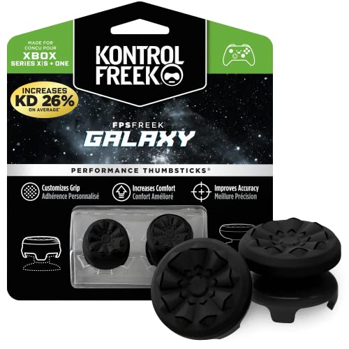 KontrolFreek FPS Freek Galaxy Black für Xbox One und Xbox Series X Controller | 2 Performance Thumbsticks | 1 High-Rise, 1 Mid-Rise | Schwarz (Limited Edition) von KontrolFreek