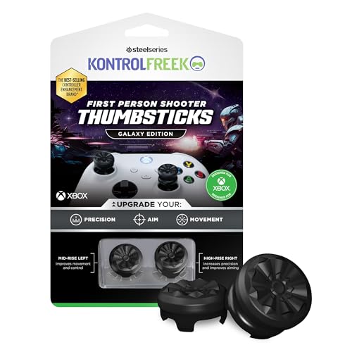 KontrolFreek FPS Freek Galaxy Black für Xbox One und Xbox Series X Controller - 2 Performance Thumbsticks - 1 High-Rise, 1 Mid-Rise - Schwarz (2025 Edition) von KontrolFreek