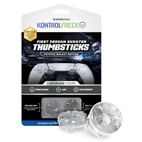 KontrolFreek FPS Freek Galaxy Crystal für Playstation 4 (PS4) und Playstation 5 (PS5) Controller | Performance Thumbsticks | 1 High-Rise, 1 Mid-Rise | Crystal von KontrolFreek