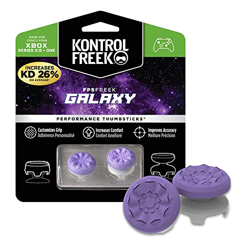 KontrolFreek FPS Freek Galaxy Lila für Xbox One und Xbox Series X Controller | Performance Thumbsticks | 1 x Hoch, 1 x Mittel | Lila von KontrolFreek
