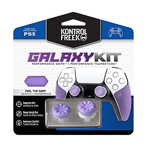 KontrolFreek FPS Freek Galaxy Performance Kit for PlayStation 5 Controller (PS5) | Includes Performance Thumbsticks and Performance Grips | Purple von KontrolFreek