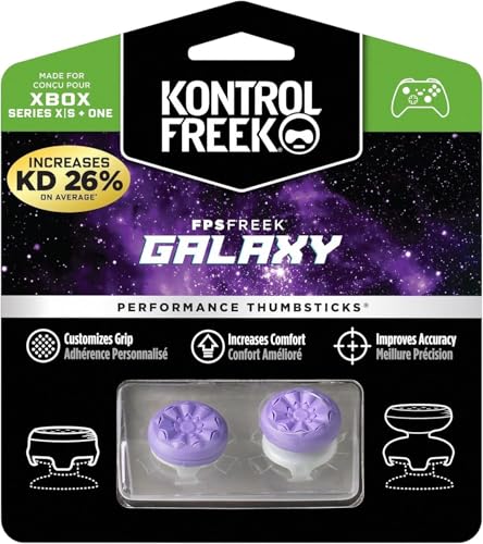 KontrolFreek FPS Freek Galaxy Purple für Xbox One und Xbox Series X Controller | 2 Performance Thumbsticks | 1 High-Rise, 1 Mid-Rise | Lila von KontrolFreek