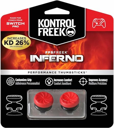 KontrolFreek FPS Freek Inferno für Nintendo Switch Pro Controller | Performance Thumbsticks | 2 High-Rise Concave | Rot KontrolFreek FPS Freek Inferno für Nintendo Switch Pro Controller | Performance Thumbsticks | 2 High-Rise Concave | Rot von KontrolFreek