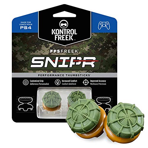 KontrolFreek FPS Freek Snipr für PlayStation 4 (PS4) und PlayStation 5 (PS5) | Performance Thumbsticks | 2 x Hoch Konvex (Domed) | Grün von KontrolFreek