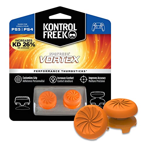 KontrolFreek FPS Freek Vortex für PlayStation 4 (PS4) Controller | Performance Thumbsticks | 2 x Hoch Konkav | Rot von KontrolFreek