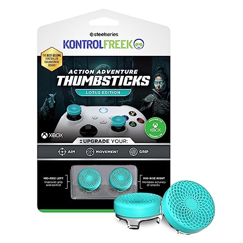 KontrolFreek Lotus für Xbox One und Xbox Series X Controller - Performance Thumbsticks - 2 mittelhohe konkave - Blaugrün/Transparent KontrolFreek Lotus für Xbox One und Xbox Series X Controller - Performance Thumbsticks - 2 mittelhohe konkave - Blaugrün/Transparent von KontrolFreek