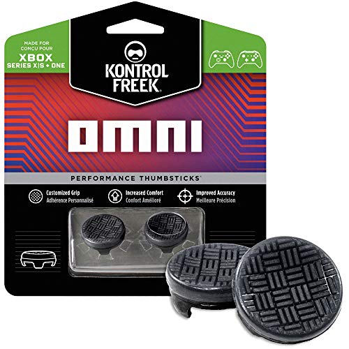 KontrolFreek Omni Performance Thumbsticks für Xbox One | Performance Thumbsticks | 2 x Kurz Konkav | Schwarz von KontrolFreek