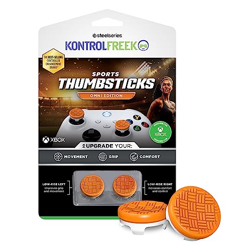 KontrolFreek Omni für Xbox One und Xbox Series X Controller | Performance Thumbsticks | 2 Low-Rise Concave | Orange/Weiß von KontrolFreek