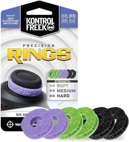 KontrolFreek Precision Rings | Zielerfassungshilfe Bewegungskontrolle für Playstation 4 (PS4), Xbox One, Switch Pro und Scuf Controller |Gemischte Stärke von KontrolFreek