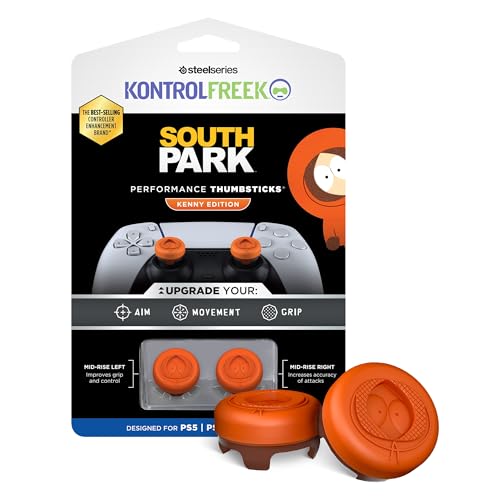 KontrolFreek South Park Kenny Edition Performance Thumbsticks für Playstation 4 (PS4) und Playstation 5 (PS5) Controller | Mid-Rise, Concave | Orange von KontrolFreek