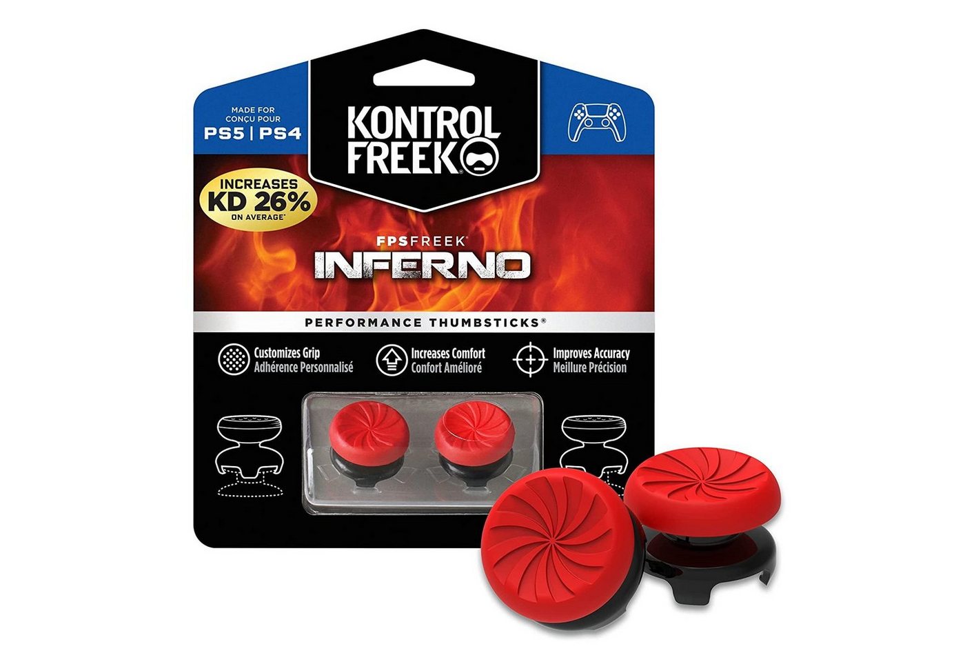 KontrolFreek Tastatur-Tastenkappen KontrolFreek FPS Freek Inferno für PS4 & PS5 von KontrolFreek