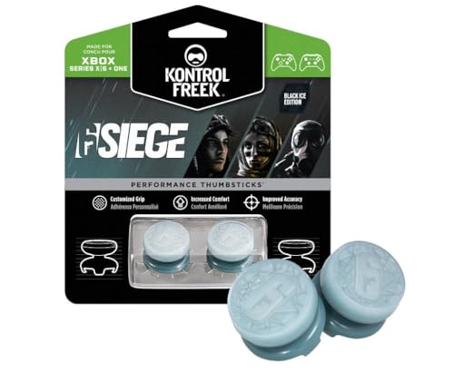 KontrolFreek Performance-Thumbsticks: Black Ice Edition - Kunststoff - Schwarz - Kompatibel mit Nimbus+, Xbox X|S, Xbox One von KontrolFreek