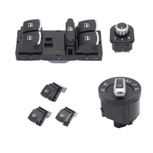 Konuooer 6 Stück Fensterheber Schalter set 5ND959857 5ND941431B 5ND959565B 5ND959855 Scheinwerfer Lichtschalter Fenster Spiegel Set für Golf 5 6 GTI MK5 MK6 Ti-guan Pass-at Je-tta Konuooer 6 Stück Fensterheber Schalter set 5ND959857 5ND941431B 5ND959565B 5ND959855 Scheinwerfer Lichtschalter Fenster Spiegel Set für Golf 5 6 GTI MK5 MK6 Ti-guan Pass-at Je-tta von Konuooer