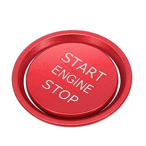 Konuooer Auto Motor Start Stop Knopf Motorknopf Abdeckung Dekor Aufkleber Auto Interieur Zubehör für A4 A5 A6 A7 A8 Q5 Rot von Konuooer