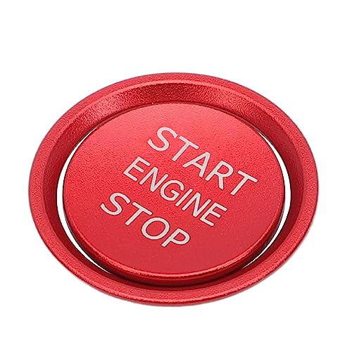 Konuooer Auto Motor Start Stop Knopf Motorknopf Abdeckung DSchalter Druckknopf Aufkleber Auto Interieur Zubehör für A4 A5 A6 A7 A8 Q5 Rot von Konuooer