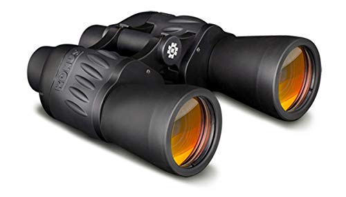 KONUS | Sporty 7x50 Schwarzes gummiertes Fernglas mit rubinroter Optik, Constant Focus, 7x50 Zoom von Konus