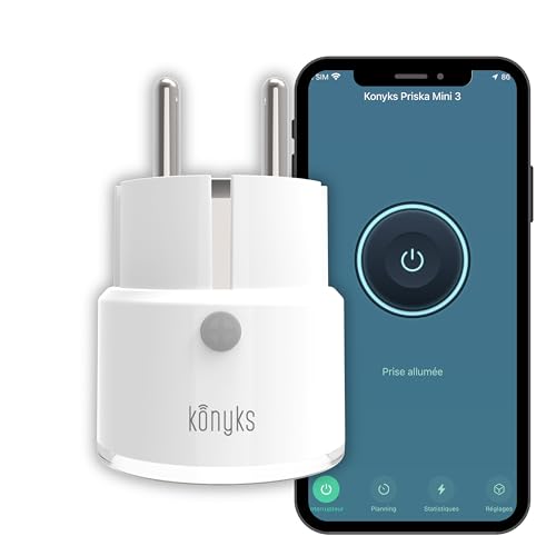 Konyks Priska Mini 3 FR WiFi + BT Erweiterte Funktionen V3, 10 A, Verbrauchszähler, kompatibel mit Alexa und Google Home & Tuya, Weiß/Transparent Konyks Priska Mini 3 FR WiFi + BT Erweiterte Funktionen V3, 10 A, Verbrauchszähler, kompatibel mit Alexa und Google Home & Tuya, Weiß/Transparent von Konyks