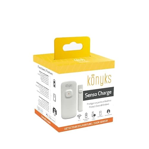 Konyks Wi-FI Öffnungsmelder Senso Charge - Lithium-Batterie, 1 Jahr Betriebsdauer, Smartphone-Benachrichtigungen, Einfache Automatisierungen, Alexa & Google Home kompatibel von Konyks