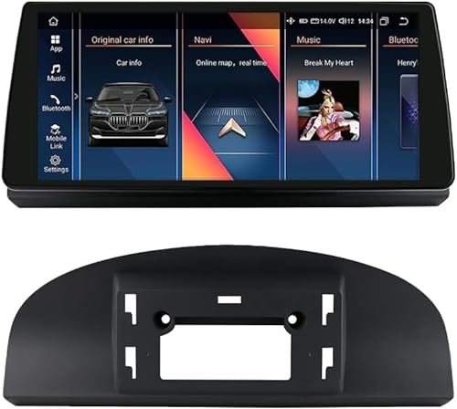10,33 Zoll 4GB & 32GB Autoradio für BMW 3er E90 E91 E92 E93 CIC-System 2009–2012, unterstützt Lenkradsteuerung, Bluetooth, kabelloses Carplay Android Auto, Rückfahrkamera-Radar,3 USB von KooDux