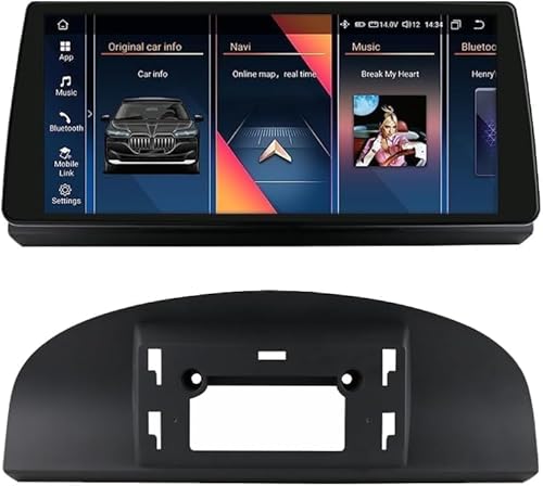 10,33 Zoll 8GB &128GB Autoradio für BMW 3er E90 E91 E92 E93 CIC-System 2009–2012, unterstützt Lenkradsteuerung, Bluetooth, kabelloses Carplay Android Auto, Rückfahrkamera-Radar,3 USB von KooDux