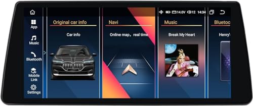 KooDux 10.33" QLED Bildschirm Stereo für BMW CIC System Kompatibel mit 5 Series E60 E61 E63 2009-2010, drahtloses Carplay/Android Auto Lokales Wetter SWC DSP Online Radio (8GB+128GB) von KooDux