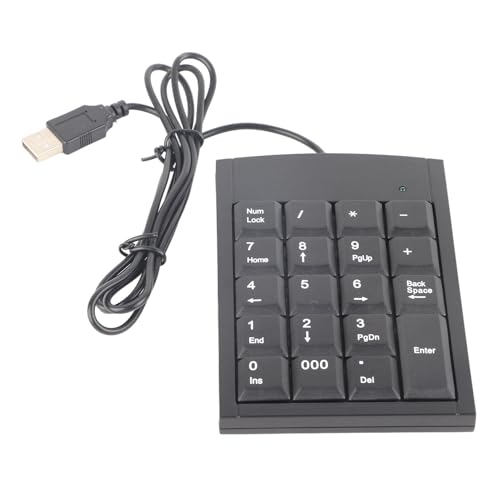 KooingTech Numpad, 12,9 x 8,9 x 1,1 cm Nummernblock-Tastatur, Mini-USB-Nummernblock mit 19 Tasten, mit Kabel für Laptop, Computer, Desktop, Notebook, PC KooingTech Numpad, 12,9 x 8,9 x 1,1 cm Nummernblock-Tastatur, Mini-USB-Nummernblock mit 19 Tasten, mit Kabel für Laptop, Computer, Desktop, Notebook, PC von KooingTech