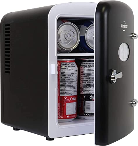 Koolatron Retro-Mini kÃhlschrank 4 Liter 6 Dosen kleiner kühlschrank Kühlschrank für Schlafzimmer (Black) Koolatron Retro-Mini kÃhlschrank 4 Liter 6 Dosen kleiner kühlschrank Kühlschrank für Schlafzimmer (Black) von Koolatron