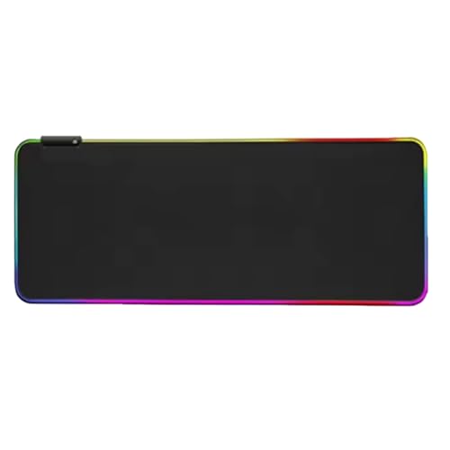 Koolenry 1 Stück Großes Gaming-Mauspad, Lichtmodi, Touch-Steuerung, Erweiterte Weiche Computer-Tastaturmatte, rutschfeste Gummiunterseite von Koolenry