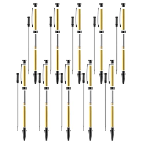Koolenry 10-Teiliges Stift-Set zum Drechseln, 7 mm, Slimline-Stift-Drehset mit Nachfüllpackung, Drehbank-Drechselzubehör, Schwarz von Koolenry