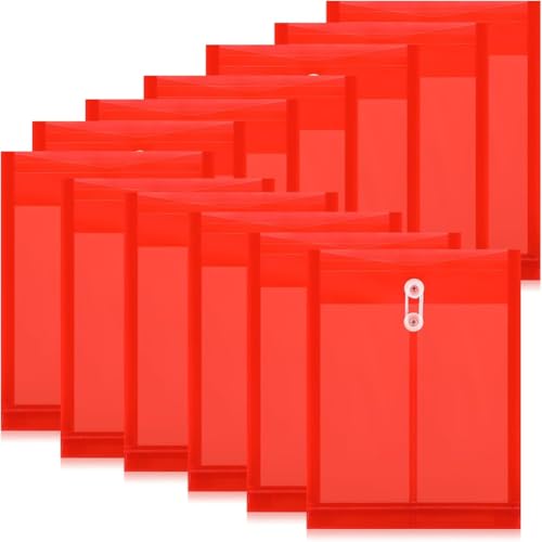 Koolenry 12er-Pack Kunststoff-Aktenordner für A4-Dokumente, Kunststoff-Umschläge für Schule und Zuhause von Koolenry