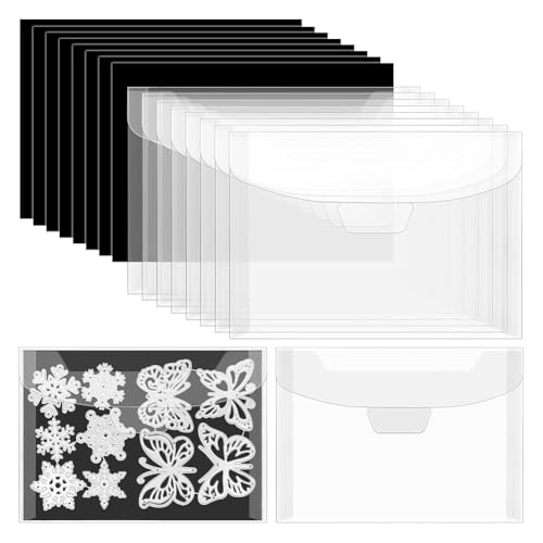 Koolenry 16 Stück Stempel- und Stanzfach-Aufbewahrungstaschen Magnetische Blätter Wasserdichter Wiederverwendbarer Aufkleber-Organizer für Kartenherstellung Koolenry 16 Stück Stempel- und Stanzfach-Aufbewahrungstaschen Magnetische Blätter Wasserdichter Wiederverwendbarer Aufkleber-Organizer für Kartenherstellung von Koolenry