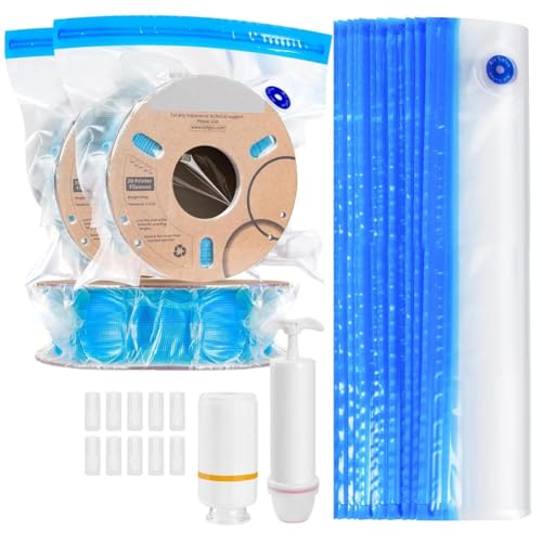 Koolenry 3D-Druck-Filament-Vakuumspeicherset 3D-Druckerfilament-Aufbewahrungstaschen zum Lagern Von 3D-Filamenten und zum Trockenhalten der Filamente Koolenry 3D-Druck-Filament-Vakuumspeicherset 3D-Druckerfilament-Aufbewahrungstaschen zum Lagern Von 3D-Filamenten und zum Trockenhalten der Filamente von Koolenry