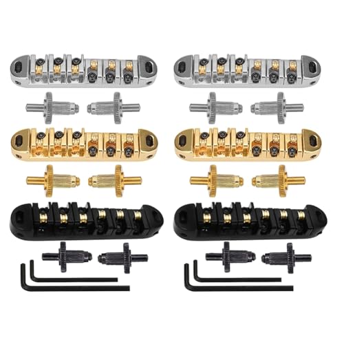 Koolenry 3er-Set Elektrische Gitarren-Roller-Sattelbrücke mit Tune-O-Stegen und -Set für LP Les Guitar Ersatzteile Koolenry 3er-Set Elektrische Gitarren-Roller-Sattelbrücke mit Tune-O-Stegen und -Set für LP Les Guitar Ersatzteile von Koolenry