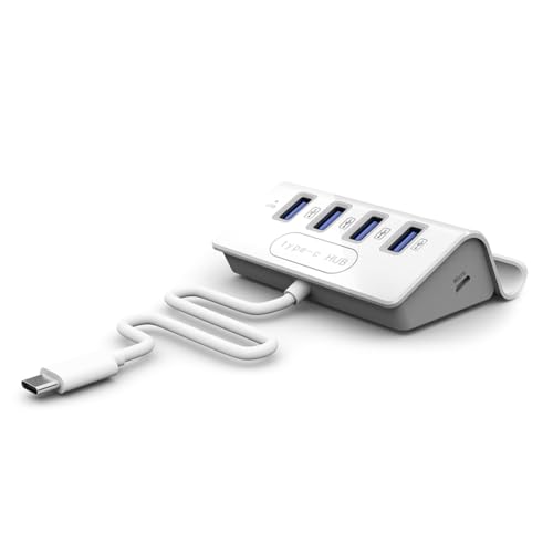 Koolenry 4-in-1-Hub, Telefonständerhalter, USB-C-Kabelsplitter, USB 2.0-Verlängerungsadapter, Konverter, Ladestation, Typ-C-Adapter von Koolenry