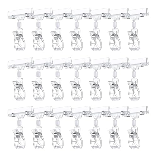 Koolenry 60 Stk. Plastikschildhalter Clips Plastikschildhalter Drehbar für Etiketten, Korb, Visitenkarten von Koolenry