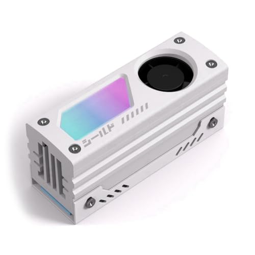 Koolenry ARGB M.2 SSD Kühler mit Integriertem 20mm PWM Lüfter, 5V 3-Pin ARGB Synchronisation, Hochleistungs-SSD-Kühler für M.2 2280 Koolenry ARGB M.2 SSD Kühler mit Integriertem 20mm PWM Lüfter, 5V 3-Pin ARGB Synchronisation, Hochleistungs-SSD-Kühler für M.2 2280 von Koolenry
