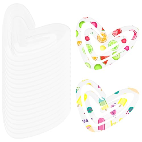 Koolenry Bulk -Set Von 20 Acrylherz -Sublimationspapierclips, 3,1 X 2,7, Jumbo Blindpapierklammernmaschinenmodelle Koolenry Bulk -Set Von 20 Acrylherz -Sublimationspapierclips, 3,1 X 2,7, Jumbo Blindpapierklammernmaschinenmodelle von Koolenry