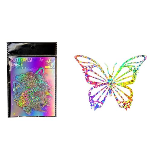 Koolenry Holographische Glitzer-Schmetterlingsaufkleber, Schmetterlingsaufkleber, Dekorative Aufkleber Koolenry Holographische Glitzer-Schmetterlingsaufkleber, Schmetterlingsaufkleber, Dekorative Aufkleber von Koolenry