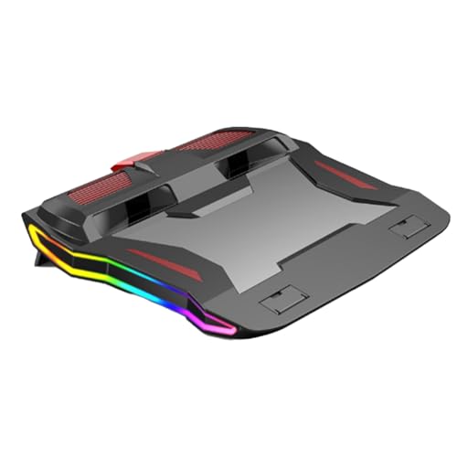 Koolenry Kühlkörper für Gaming-Laptop-Basis, RGB-Licht, Bunt, Lüfter mit Hoher Luftzirkulation von Koolenry