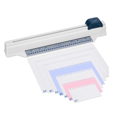 Koolenry Lochstanze für Geschäfts- und Bürobedarf, A4 A5 A6 A7 B5 B7 Papier Scrapbook mit 5 Blatt Stanzkapazität Koolenry Lochstanze für Geschäfts- und Bürobedarf, A4 A5 A6 A7 B5 B7 Papier Scrapbook mit 5 Blatt Stanzkapazität von Koolenry