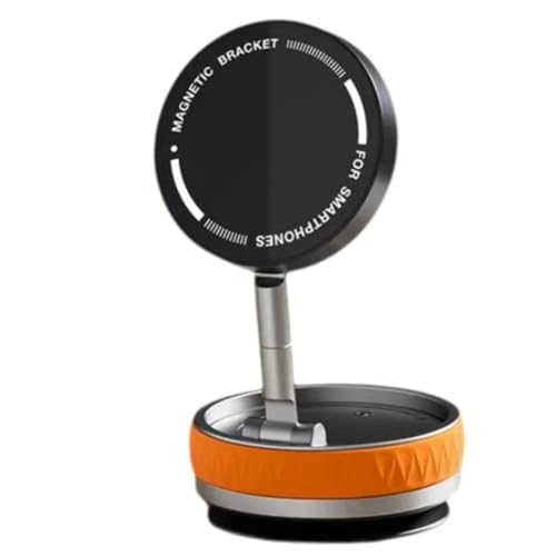 Koolenry Magnetischer Handyhalter 3-Achsen-Verstellung Auto-Handyhalterung Saugnapf-Falt-Navigationshalter Vakuum-Adsorptionshalter Orange Koolenry Magnetischer Handyhalter 3-Achsen-Verstellung Auto-Handyhalterung Saugnapf-Falt-Navigationshalter Vakuum-Adsorptionshalter Orange von Koolenry