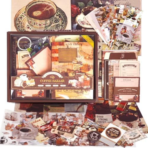 Koolenry Scrapbooking-Set, Vintage-Kollektion, Perfekt für -Scrapbooking-Materialien, Planer, DIY, Kunsthandwerk, Kaffeebasar Koolenry Scrapbooking-Set, Vintage-Kollektion, Perfekt für -Scrapbooking-Materialien, Planer, DIY, Kunsthandwerk, Kaffeebasar von Koolenry