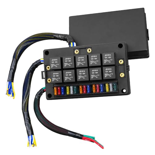Koolenry Sicherungsdose und Relaisbox Block 12V Sicherung Relaisbox Vorkonfektioniert 5-Polig 40A ATC/ATO 15 Sicherungen Koolenry Sicherungsdose und Relaisbox Block 12V Sicherung Relaisbox Vorkonfektioniert 5-Polig 40A ATC/ATO 15 Sicherungen von Koolenry