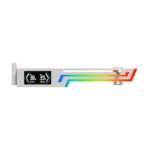 Koolenry Temperaturanzeige Grafikkartenhalterung 5V 3PIN ARGB AURA SYNC Computer Grafikkarten VGA Halterung Koolenry Temperaturanzeige Grafikkartenhalterung 5V 3PIN ARGB AURA SYNC Computer Grafikkarten VGA Halterung von Koolenry