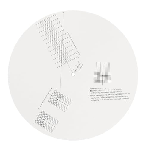 Koolenry Vinyl-Schallplatten-Pickup-Kalibrierplattenabstandsmessgerät Protractor Einstellwerkzeug für Plattenspieler von Koolenry