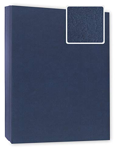 Bindekarton/Deckblatt/Rückblatt, blau 240 g/m² DIN A4, 100 Stück in Lederoptik - Einbanddeckel für Bindungen, Umschlagmaterial von Kopierladen Karnath GmbH
