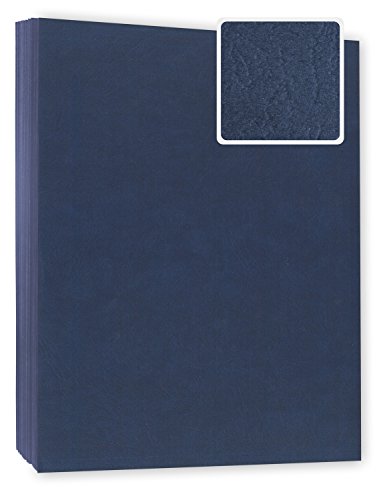 Bindekarton/Deckblatt/Rückblatt, blau 240 g/m² DIN A4, 100 Stück in Lederoptik - Umschlagmaterial für Leimbindungen oder Spiralbindungen von Kopierladen Karnath GmbH