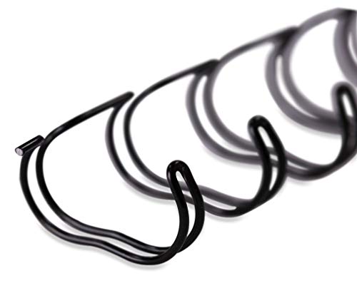 Drahtbinderücken für Bindungen 2:1 (23 Ringe), 12,7 mm, 100 Stück, SCHWARZ, für ca. 100 Seiten - für Ringbindungen von Kopierladen Karnath GmbH