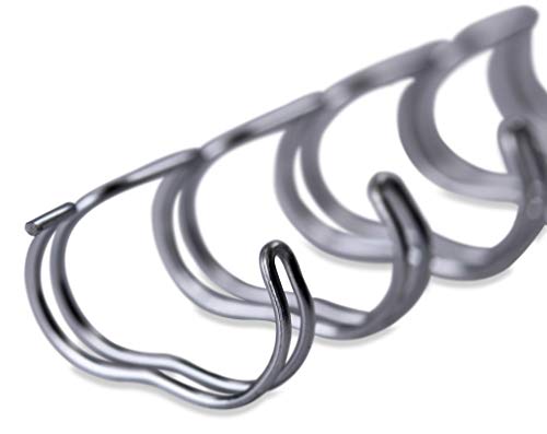 Drahtbinderücken für Bindungen 2:1 (23 Ringe), 12,7 mm, 100 Stück, SILBER, für ca. 100 Seiten - für Ringbindungen von Kopierladen Karnath GmbH
